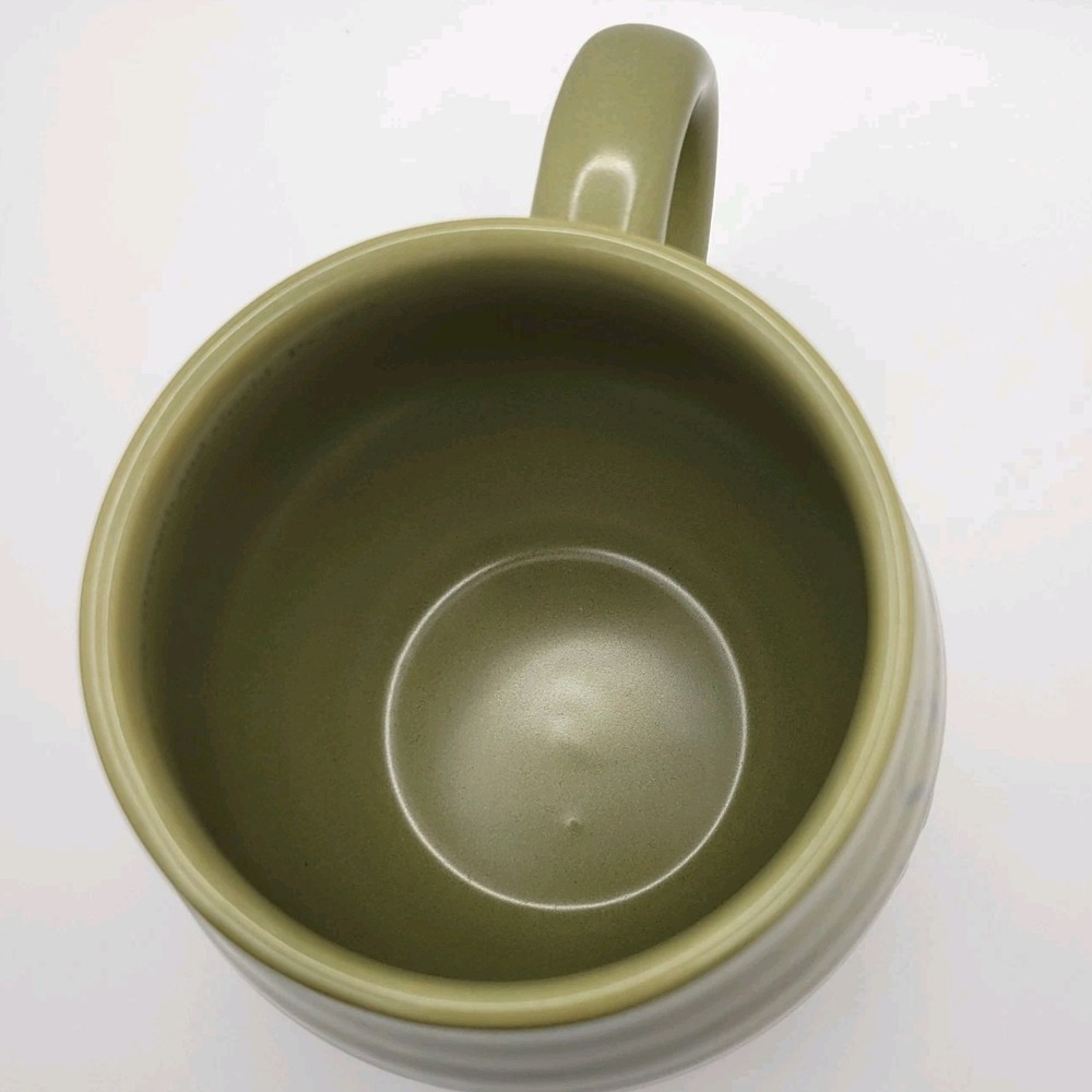 DaySpring Stoneware Coffee Mug Olive Green Inspirational Strength Scripture 14oz - Picture 7 of 9